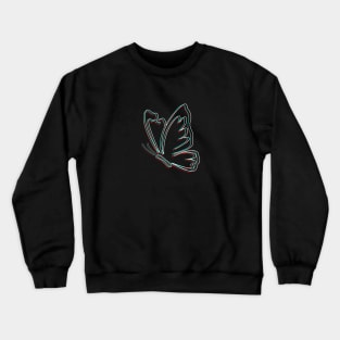 AESTHETIC BUTTERFLY CLASSIC 3D GLITCH Crewneck Sweatshirt